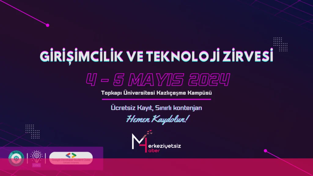 Girişimcilik ve Teknoloji Zirvesi 2024: Girişimcilik ve Teknoloji Tutkunlarını Bir Araya Getiriyor! zirve