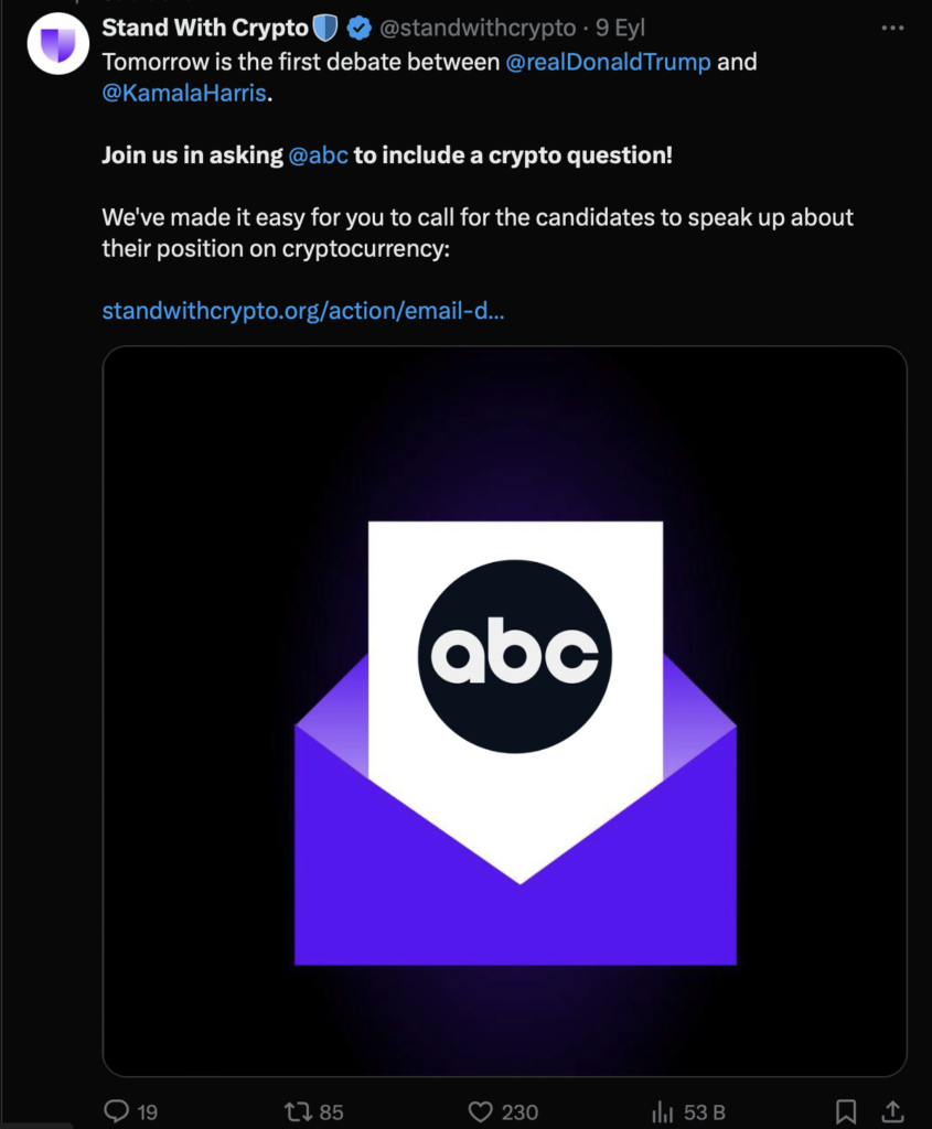 Trump ve Harris'in Bitcoin ve Kriptoyu Tartışacağına Dair Bahse Giren Degens Yine Kaybetti Ekran Resmi 2024 09 12 01.12.04