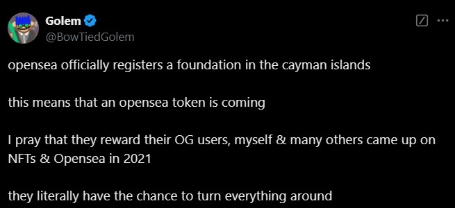 OpenSea Cayman Adaları kaydı token airdrop söylentilerini körüklüyor 0193c9ea 48ad 718b 9dfc 4a83813c9c27