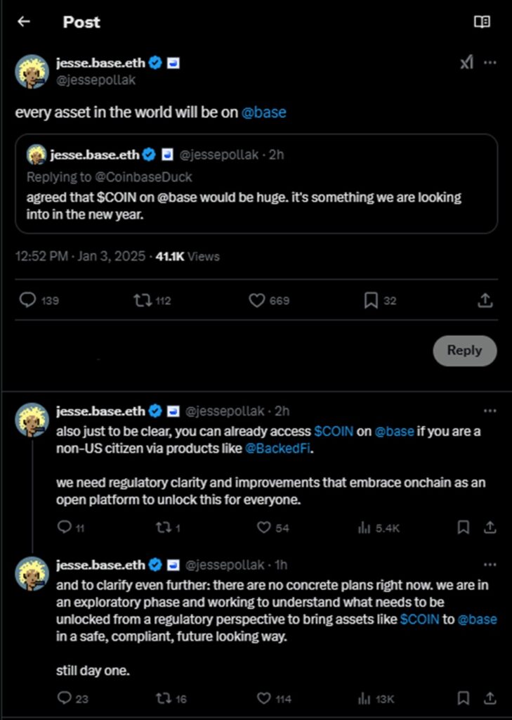 Base, tokenize edilmiş COIN hissesini piyasaya sürmeyi planlıyor 01942dd4 ea34 766c aced 3659688ee452