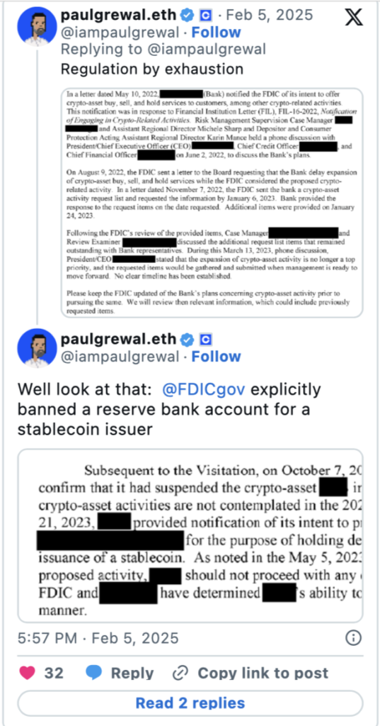 FDIC, ‘Chokepoint 2.0’ kripto belgelerini yayımladı. FDIC, ‘Chokepoint 2.0’ kripto belgelerini yayımladı.