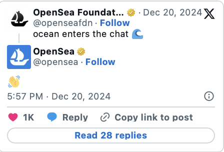 OpenSea, NFT yatırımcılarına token airdrop’u duyurdu OpenSea, NFT yatırımcılarına token airdrop’u duyurdu